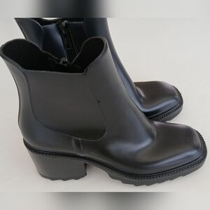 INC International Concepts Waterproof “Eadinp” Lug Sole Ankle Boots Black Size 7